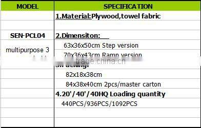 multipurpose 3 steps wooden pet ladder