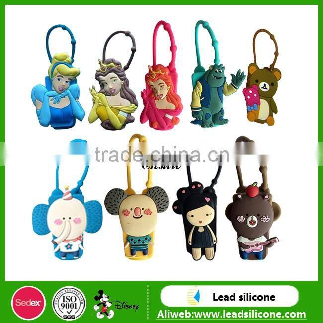 Promotional Gift 30ML Customized 3D Cartoon Design Silicone Hand Sanitizer Holder