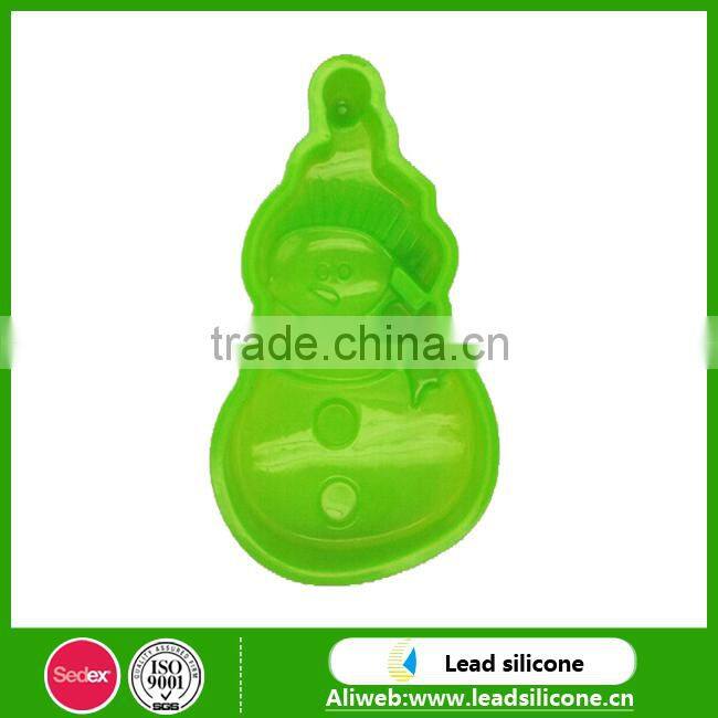 Food-grade Colorful Snowman Shape silicone cake mold/silicone chocolate mold