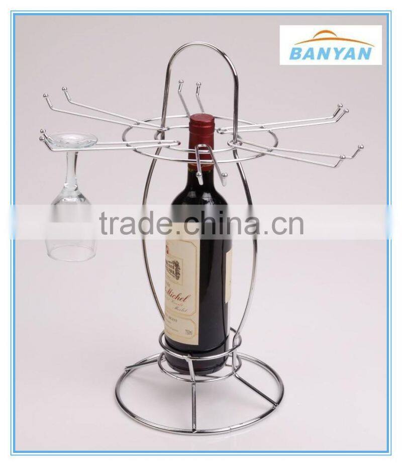 wine rack stainless steel, metal single wine bottle holder