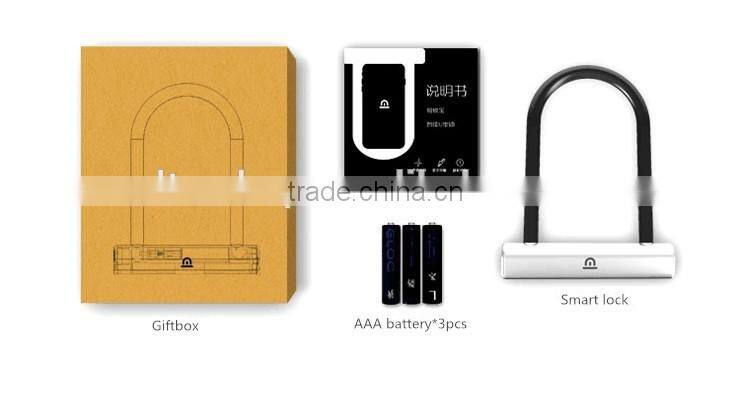 Newest intelligent security Bicycle lock Ultrasonic tire lock keyless electric U-lock