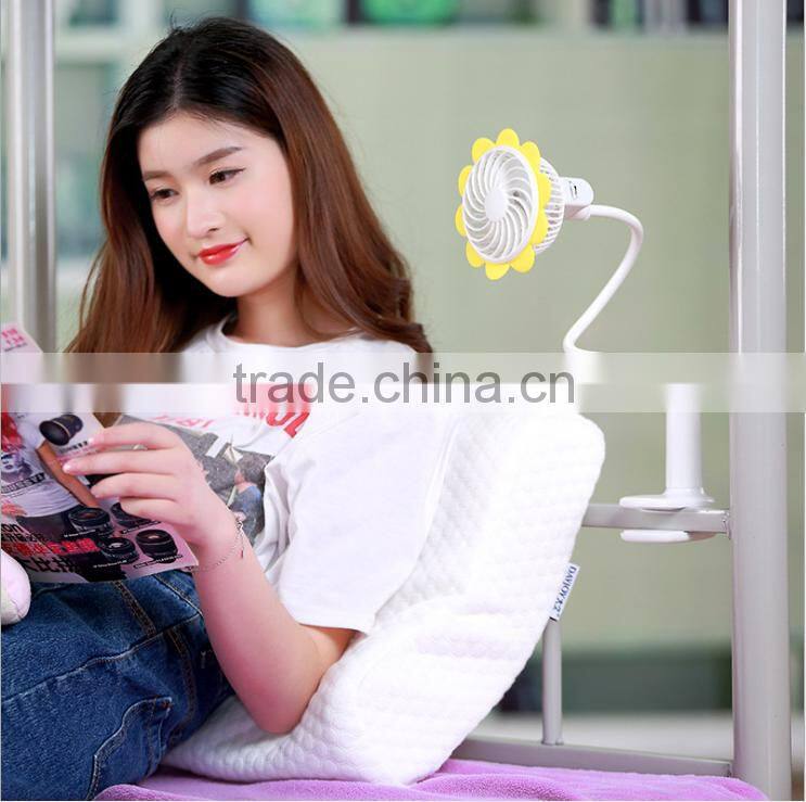 New Style Sunflower USB Charge Air Fan, Foldable Strong Wind Fan For Students