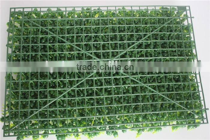 highly ornamental artificial green hedge for wall decor