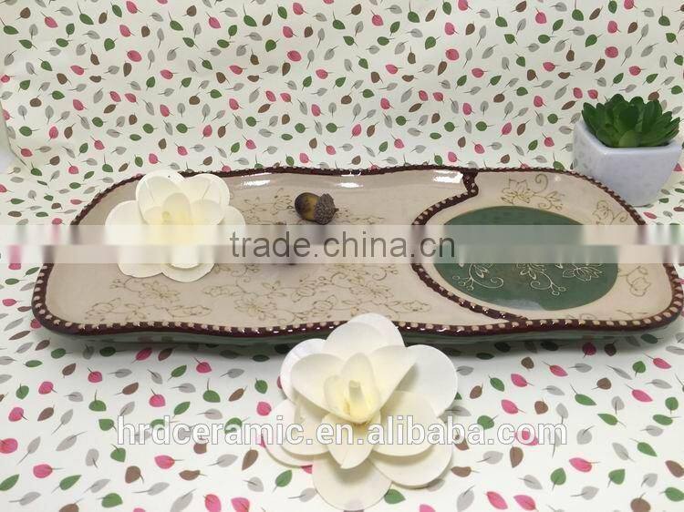 Daily use hand-painted stocked porcelain dinner plates High quality porcelain plate