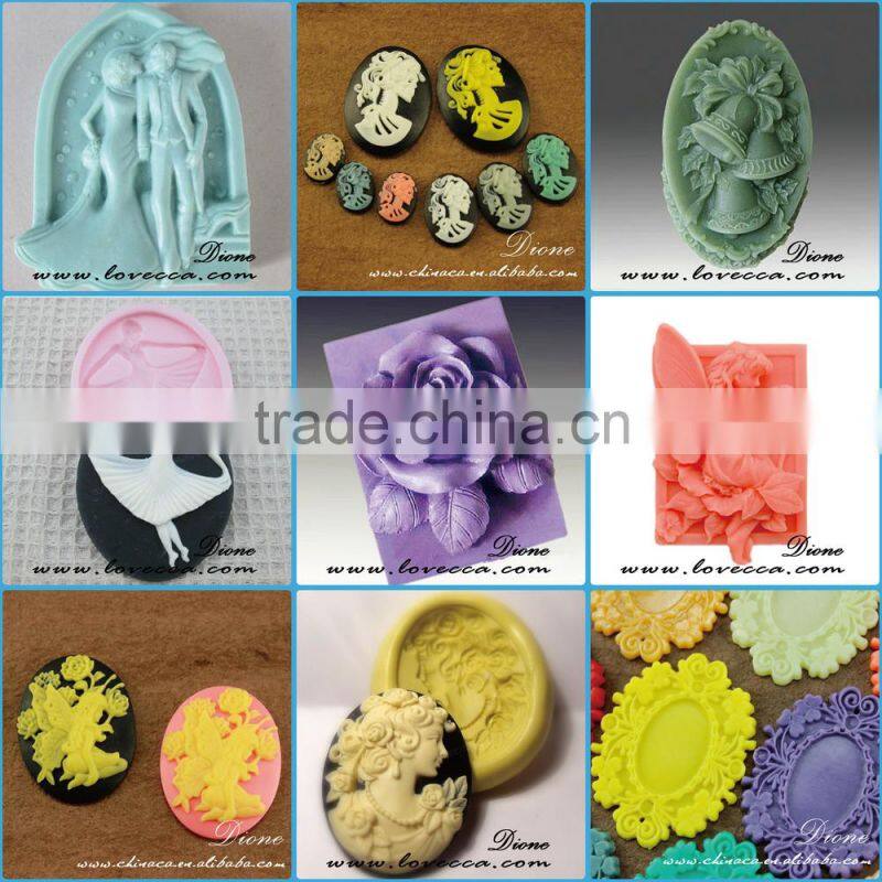 small size and colorful cheap resin flower cabochon