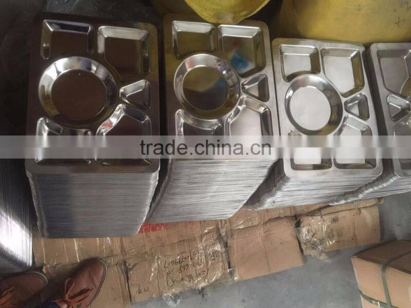 Stainless Steel Lunch Tray Restaurant Use Fast Food Tray