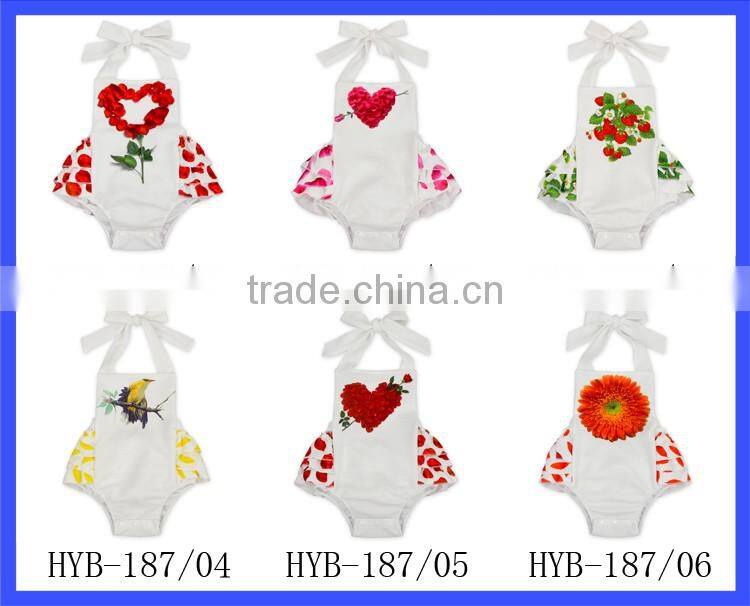 Infant And Toddler Boutique Plain Blank Baby Rompers OEM Pattern Service Summer Onesie Baby