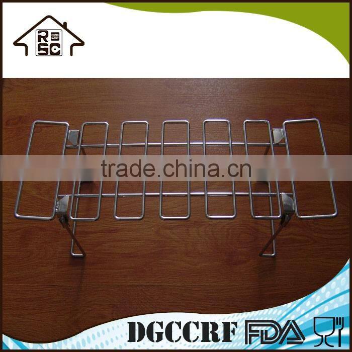 NBRSC Hot Products Custom Design Basket BBQ Grill Basket Collapsible Chicken Rack BBQ Grill