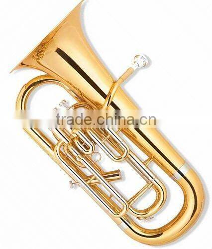 Gold lacquer cupronickel silde 4 -key piston valve Euphonium
