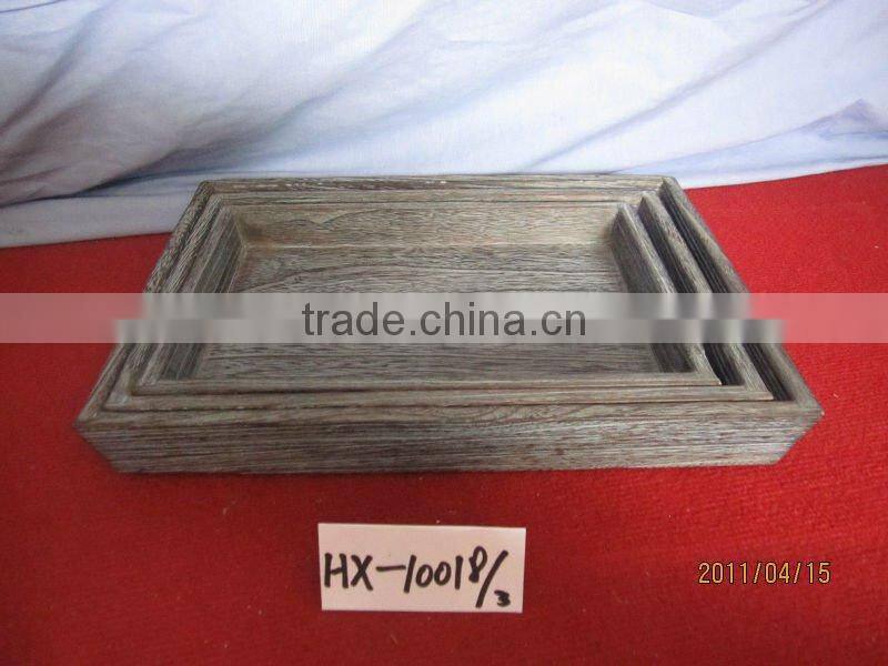 environmentally friendly black wooden food serving tray