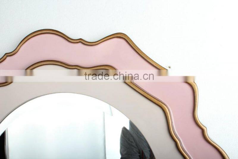 Float shape Pink Decorative wall mirror MH-2282-03
