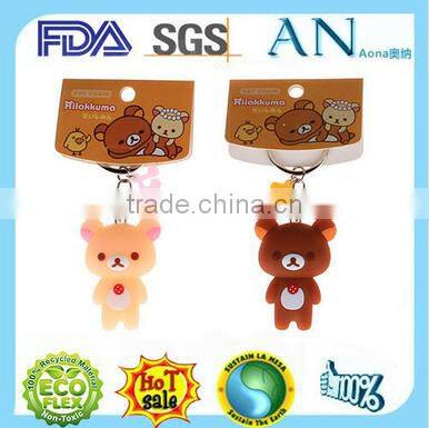 Dongguan factory Hot sell Promotional silicon keychain for 2015