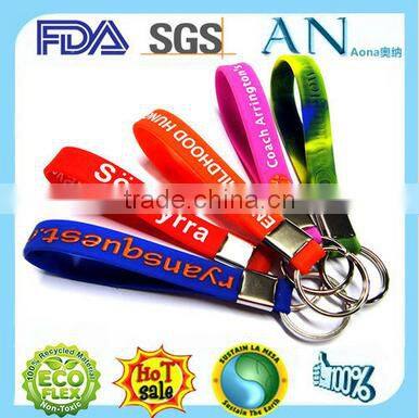 Purchase cheap price silicone with deboss logo key chain