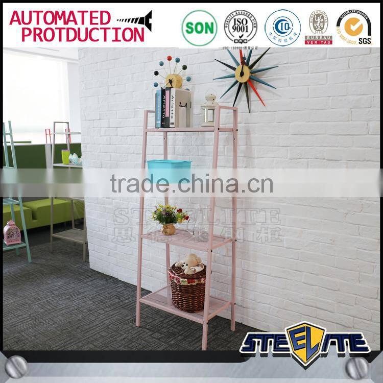 Four tiers metal ladder rack shelves iron rack