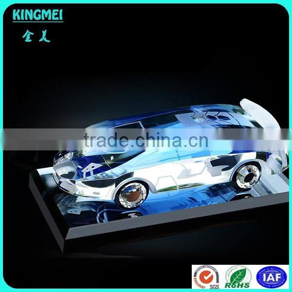 Elegant crystal glass vehicle model perfume bottle for desk decoration