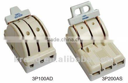 Ceramic knife switch with double and single throw 3P
