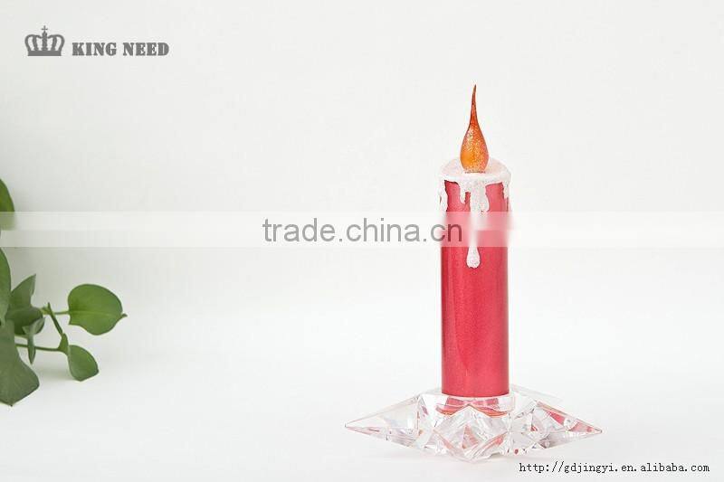 Acrylic wedding party led star base candle light christmas decoration gift