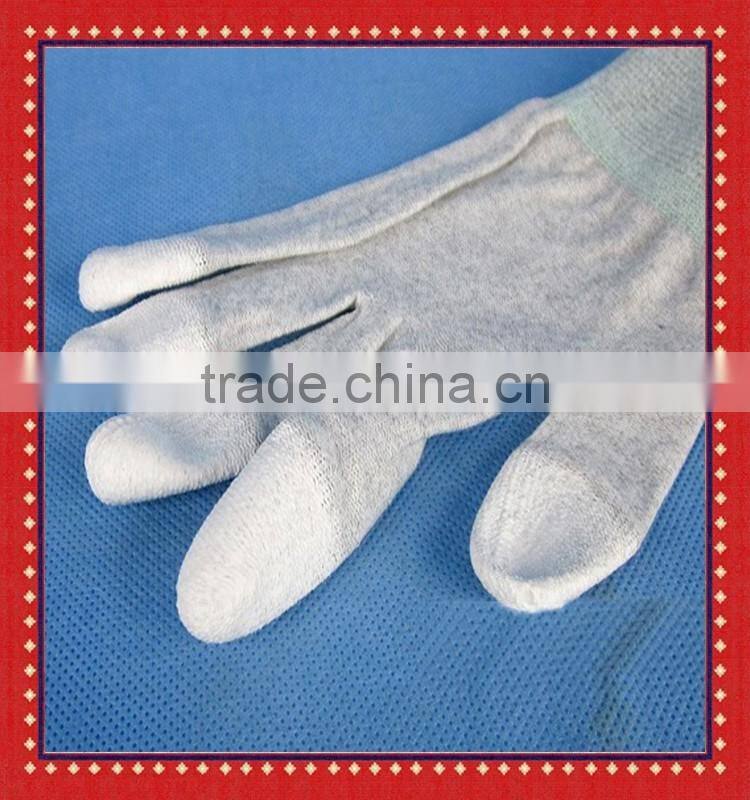 China Supplier Cheap Price Antistatic PU Finger Coated ESD Gloves/ESD Working Gloves/Carbon fiber Antistatic Gloves