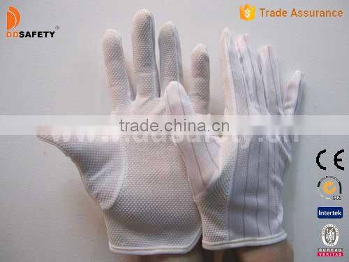 DDSAFETY 2017 High Quality Anti Static Cotton Glove With Mini Dots On Palm