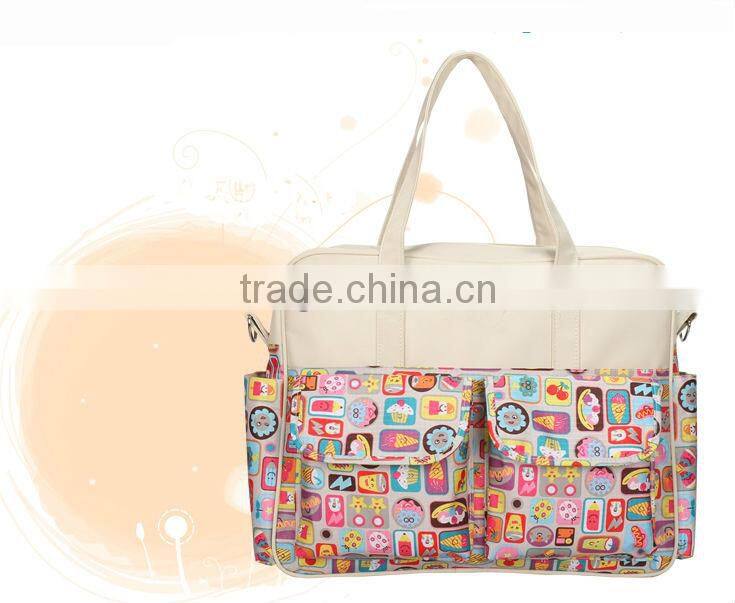 Printed Flower Colorful Diaper Bag