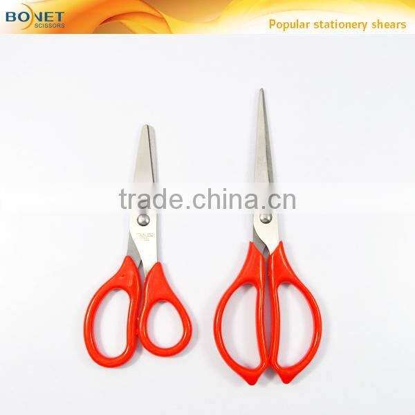 SST0027 6-1/4" stationery PP+TPR rubber plastic handle office scissor
