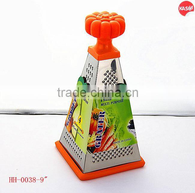 Hot sale stainless steel 10 inch tower grater with pumpkin handle HH0039