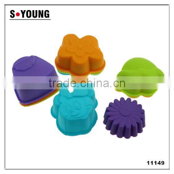 11147 Lovely mini star shaped Eco-friendly silicon cake silicone mold