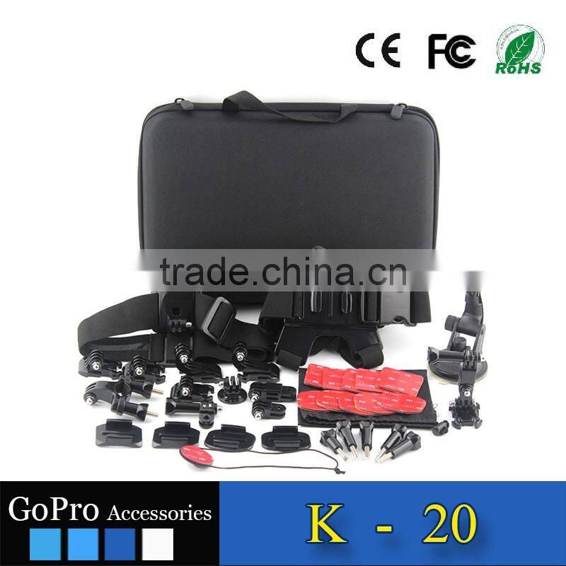 2016 hot selling products kit used for gopros heros 4 accessories bundle of camera cases