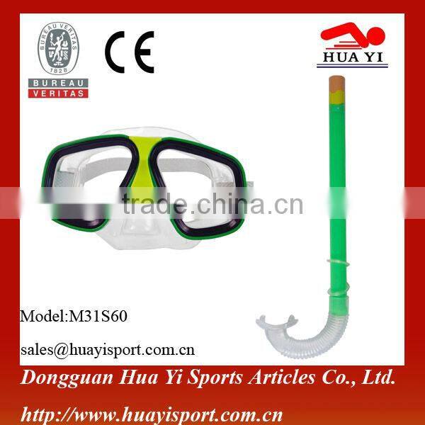 Branding logo oem scuba underwater fit all diving mask and snorkel set