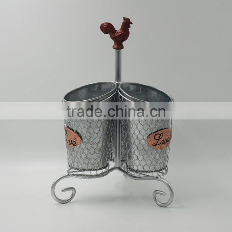 Daily life style storage can gabage stake kitchen tool metal cutlery holder