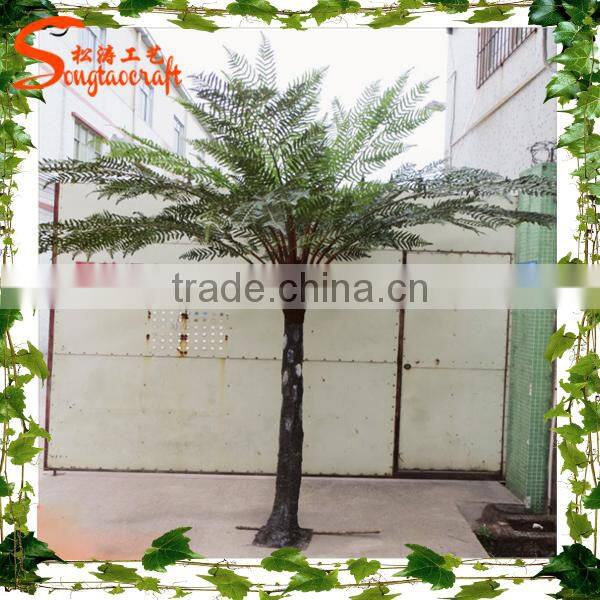 Guangzhou supplier artificial Fern palm tree customized plastic artificial fern palm tree