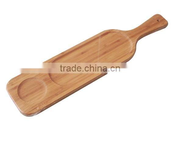 china factory FSC bamboo handle beer cup servicing tray for hotel gift
