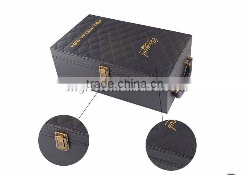 Eco-Friendly Top Quality Pu Leather Wine Gift Boxes Factory In China