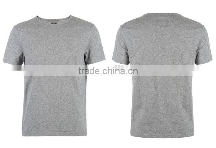 100% cotton plain round neck slim fit tee shirt man t-shirt