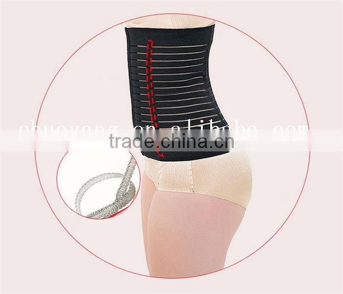 3 Hooks Black Postnatal breathable free sample belly shaper body shaper for women