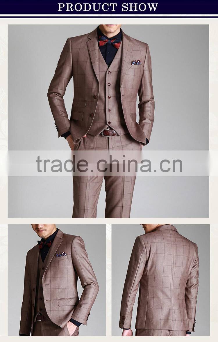 2017 hot sale latest pant coat picture men formal suits with stripe fabric