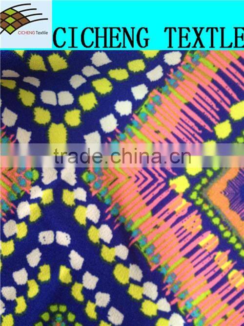shaoxing cicheng textile Fashion new design pretty single jersey wholesale polyester wool blended fabric