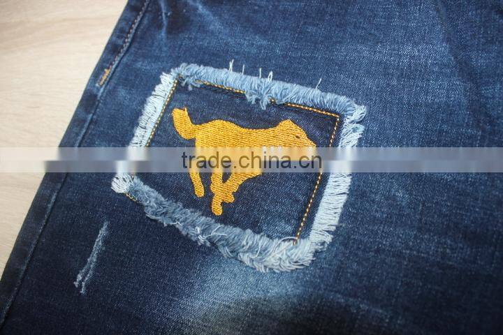 GZY New Arrival men jean Pants slim straight jeans mens jeans wholesale turkey pattern print wolf Fashon Design stock
