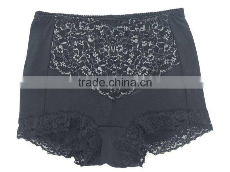 Fashion Style! 2015 New Arrival Black Color Briefs With Lace Comfortable Wearing Big Size Women Mommy Pants