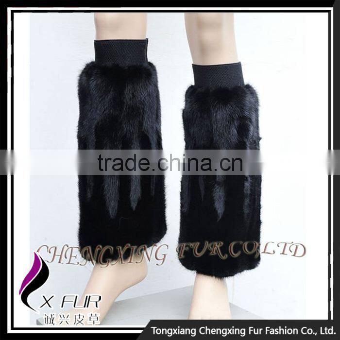 CX-A-15 China Wholesale Hot Sale Rabbit Fur Knitting Women Leg Warmer