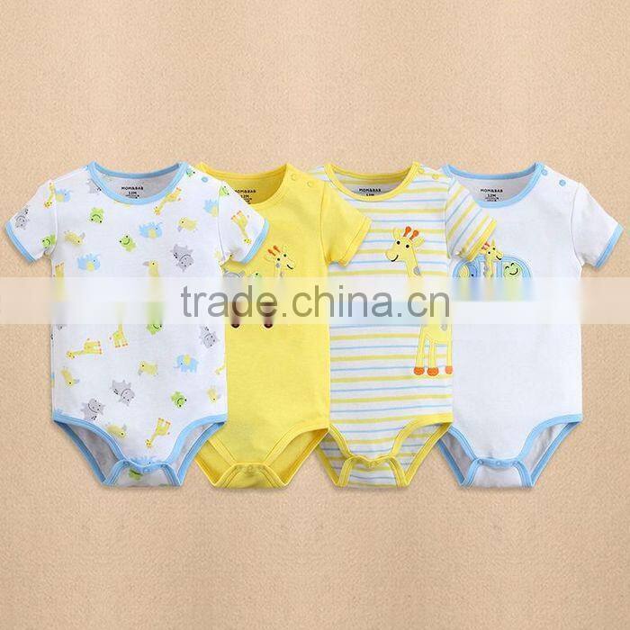 Wholesale baby clothing,mom and bab braned baby romper wholesale 4in1