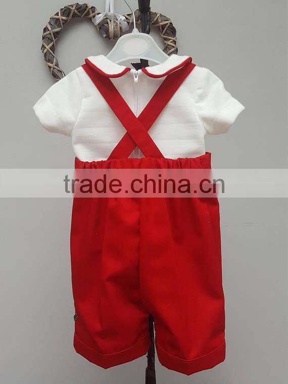 Wholesale Spanish Baby clothes for 1year old with Red Embroiderey