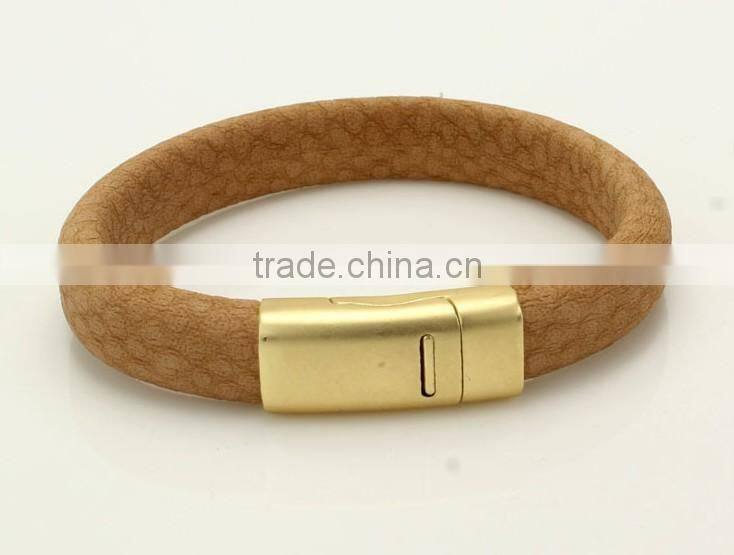 Mens snake leather bracelets,PU leather bracelets,custom logo magnetic bracelet