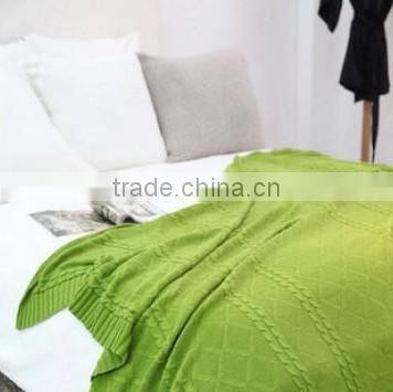 cozy design big sized wool cable knit blanket