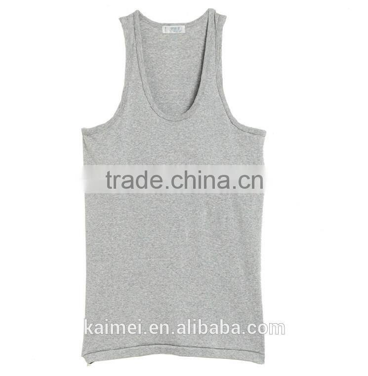 fashion cheap 100% cotton men sleeveless knitwear camisole