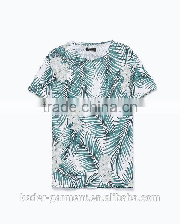 New Collection Korean Floral Print T shirt, Mens Sublimation T shirt, Beach Wear