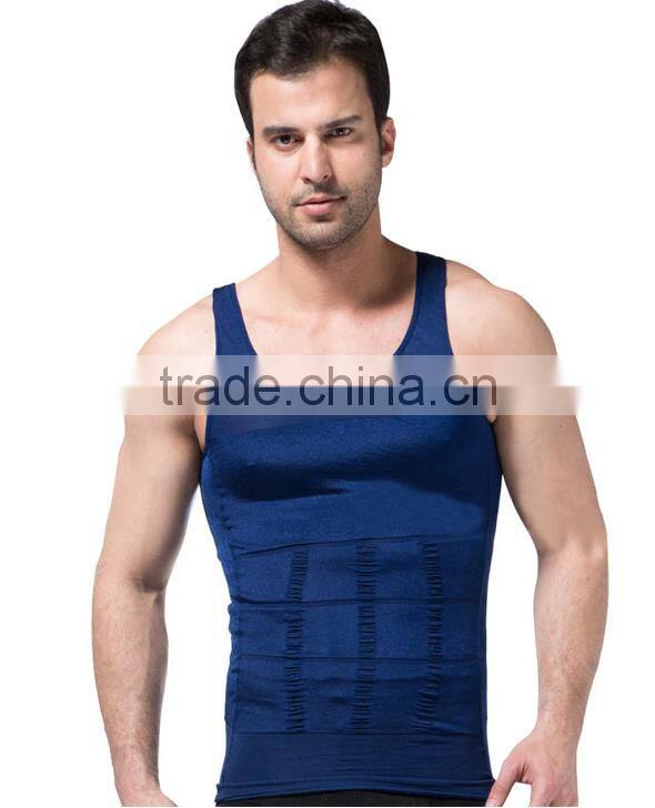 Men's Compression Tank Top Seamless Stomach Shaper Slimming Vest Shirts