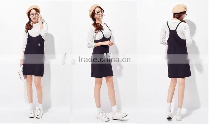 Female black thin buttock braces skirt with elastic bag