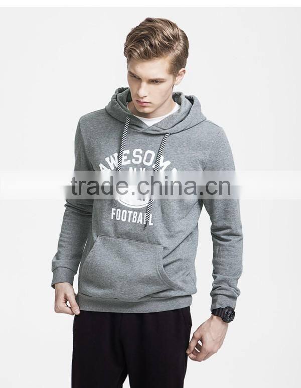 2016 Wholesale high quality logo printing men hoodie