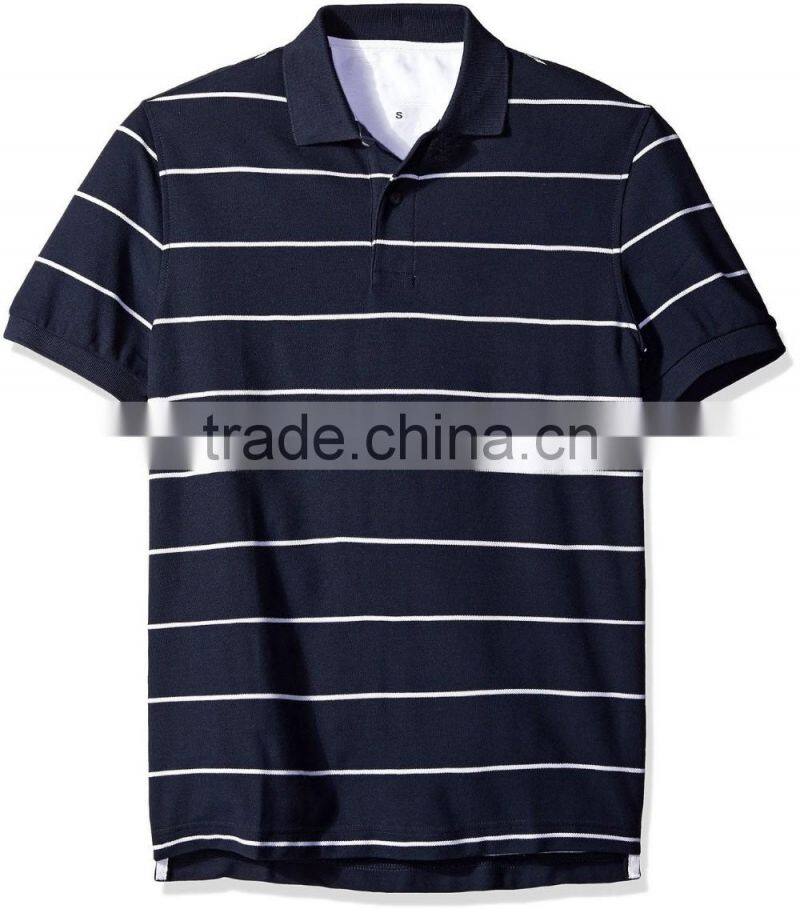 Hot sell fashion clothes online shopping strip polo collar t-shirt printing machine sports jersey gym wear men polo shirt
